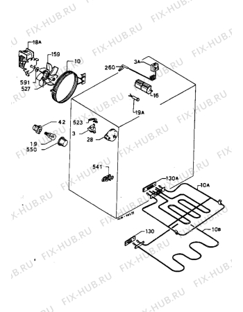 Взрыв-схема плиты (духовки) Zanussi HM92P - Схема узла Electrical equipment